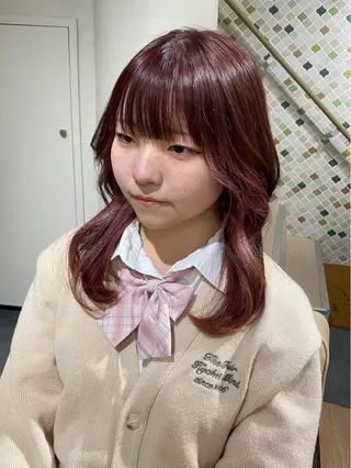 セミロング 中尾 未来/艶カラー /カットモデルのヘアスタイル