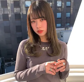 ミディアム カラー sajou【上野】所属・🩶艶髪ヘア/ 。。のヘアスタイル