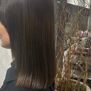 セミロング カラー 髪質改善ストレート /暖色カラー🎀🪞のヘアスタイル