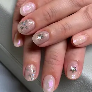 ネイル amuse 手書きニュアンスのネイルデザイン