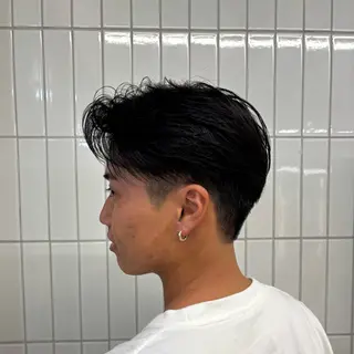 パーマ メンズ 表参道/センター パート/SOTAのヘアスタイル