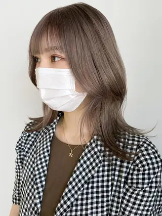 ミディアム カラー パーマ ヘアアレンジ ITbyALBUM 下北沢店のヘアスタイル