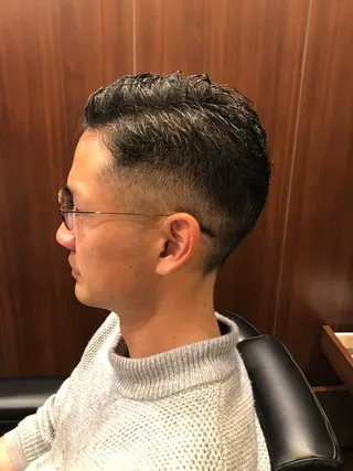 ショート パーマ メンズ HIRO GINZA BARBER SHOP 大阪所属・木村 りきのヘアスタイル