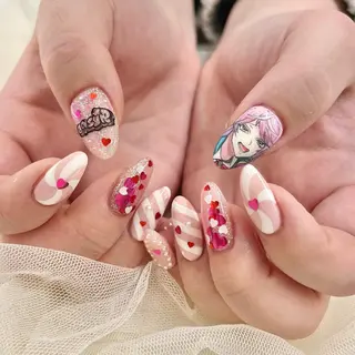 セミロング 池袋痛ネイル Nok. 渡辺のネイルデザイン