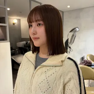 ミディアム カラー 🦖ミニボブ/ボブ /MOEKA🦕のヘアスタイル