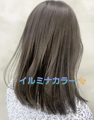 セミロング カラー 浦川 敬太のヘアスタイル