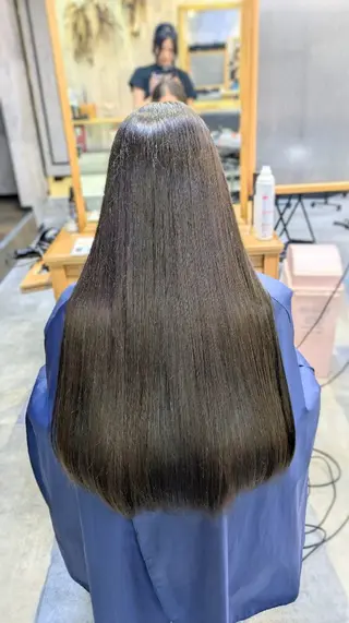 ロング カラー パーマ ヘアセット✨髪質改善 ✨臼井直子のヘアスタイル