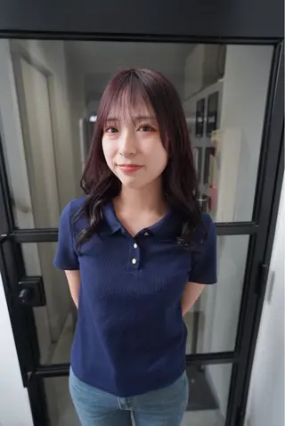 セミロング wabi【ワビ】所属・manami/ヘア セット/ハイトーンのヘアスタイル