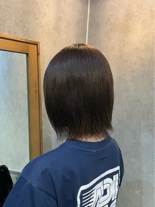 ショート カラー ボブ/プツッとボブ/ 暖色カラー/モエのヘアスタイル