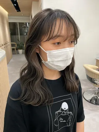 セミロング カラー パーマ ヘアアレンジ レイヤー縮毛矯正 ささきすずね💗のヘアスタイル