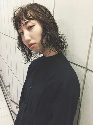 ミディアム パーマ レイヤーカット/ パーマ/鎌田実奈歩のヘアスタイル