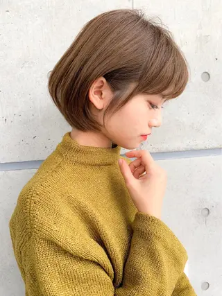 ミディアム カラー パーマ lar 立川南口所属・レイヤーボブ/ボブ 仲川和人のヘアスタイル