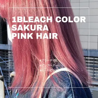 セミロング カラー 推しカラー✨ オタク美容師ユウカのヘアスタイル