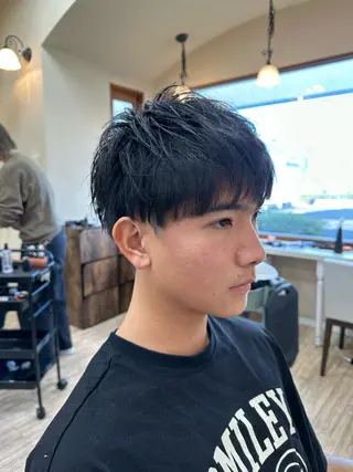 ショート カラー パーマ メンズ Gain KAKKY 名古屋/池下駅3分のヘアスタイル