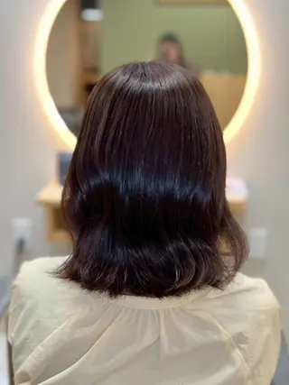 ミディアム カラー みな🫧艶カラー/ 髪質改善/前髪カットのヘアスタイル