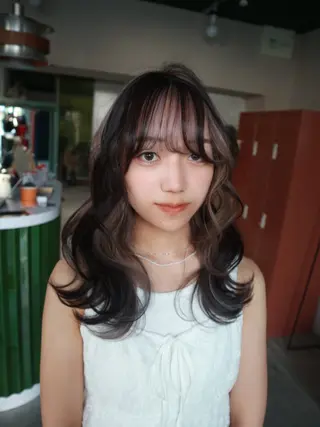 セミロング ハイトーン/メンズ/ デザイン/梅田/ミユのヘアスタイル