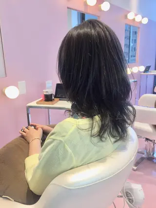 ミディアム 所渉/韓国レイヤー /ウルフカットのヘアスタイル