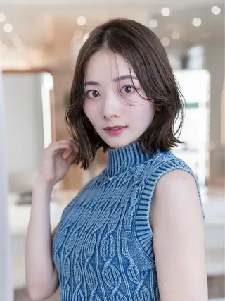 ミディアム カラー ✨髪質改善 縮毛矯正 艶髪 立川 コウキ✨のヘアスタイル