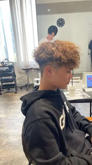 カラー パーマ メンズ メンズサロン　アソビ所属・田中公亮/失敗 しないメンズパーマのヘアスタイル