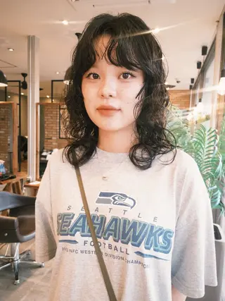 ミディアム パーマ GUESTs所属・優音 /YUi/パーマのヘアスタイル