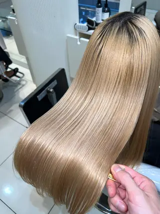 ロング 縮毛矯正/髪質改善 /ブリーチ/東陽町✨のヘアスタイル