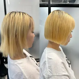 ショート SALOWIN心斎橋Suite店所属・洗っても取れない 髪質改善|OJIROのヘアスタイル