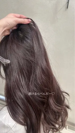 ミディアム カラー 艶髪に✧ / 透明感 カラー / 冨成のヘアスタイル