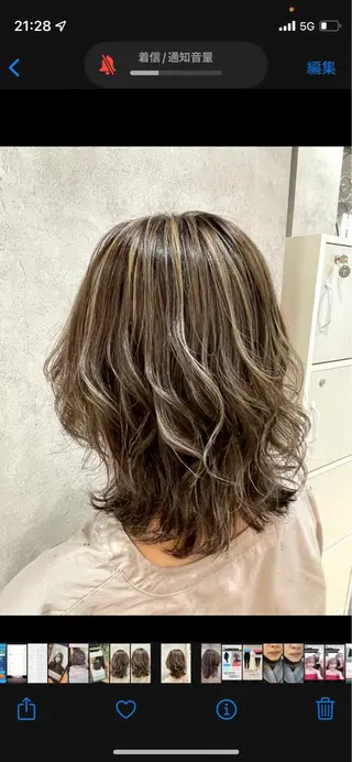 ミディアム カラー ヘアアレンジ 🍑🧋ハイトーン 暖色カラーlucaのヘアスタイル