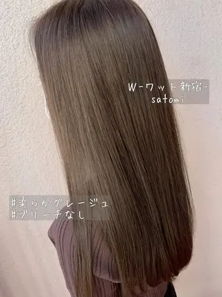 ロング 淡色ふんわりhair 新宿satomiのヘアスタイル