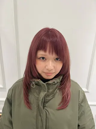 セミロング カラー 橋本 七海のヘアスタイル
