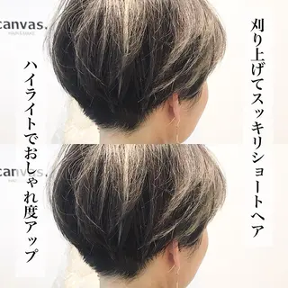 ショート カラー ショートヘア💫 ハイトーン西田拓馬のヘアスタイル