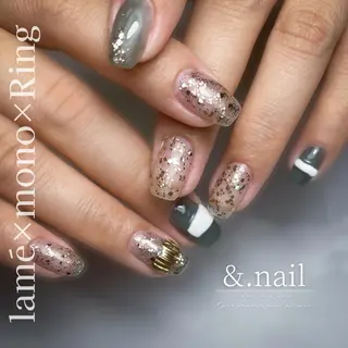 ネイル &.nail/ ニュアンス/持込み可のネイルデザイン