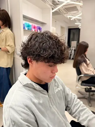 パーマ メンズ メンズ/シャドウ/ 波巻き/kyogoのヘアスタイル