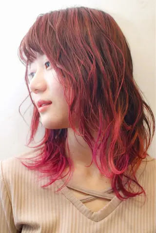 ミディアム カラー OAK溝の口 𖠋SHINYAのヘアスタイル