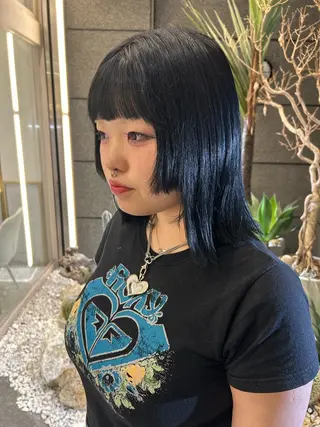 ミディアム カラー 暖色系ツヤカラー コトノ🫧のヘアスタイル