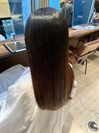 セミロング 韓国ヘア/レイヤー/ 顔まわり足立遥奈のヘアスタイル