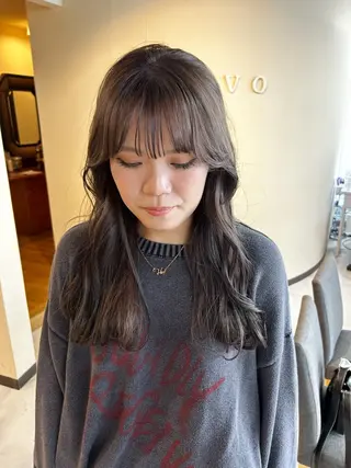 セミロング 透明感/レイヤー/ 武士るな🌿‬のヘアスタイル