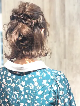 ミディアム 大場 優のヘアスタイル