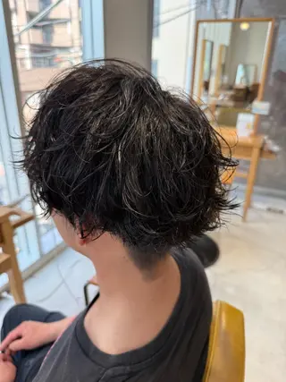 パーマ メンズ 鈴木弥月/大人ボブ× 透明感カラーのヘアスタイル