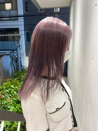 セミロング 艶髪レイヤー/ ハイトーンKeitaのヘアスタイル