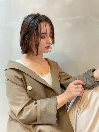 ショート カラー ショート/ボブ/ 心斎橋/宮脇美奈のヘアスタイル