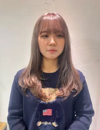 ミディアム カラー ケアパーマ/ケアブリ ーチdaisukeのヘアスタイル