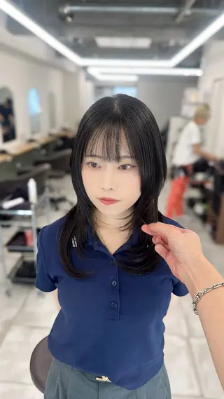 セミロング カラー ブリーチなし/レイヤ ー特化🌈Tommyのヘアスタイル