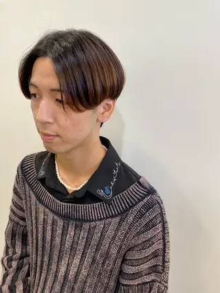 メンズ マツモト カラー/ショートボブのヘアスタイル