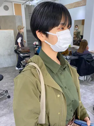 ショート 森貴裕/ベージュ/ パーマ/オリーブのヘアスタイル