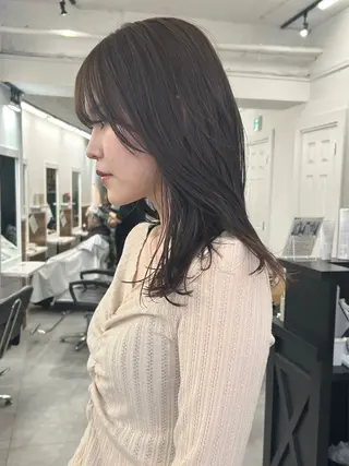 ロング カラー レイヤーボブ/ 艶カラー/サナ🌼のヘアスタイル