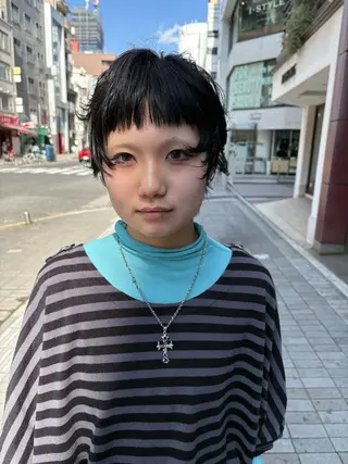 ショート SALOWIN(サロウィン)広島並木通り所属・【ショート／ウルフ／ パーマ】kotaroのヘアスタイル