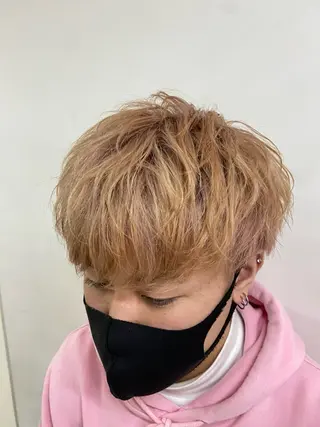 ショート カラー パーマ メンズ 江﨑 翔のヘアスタイル