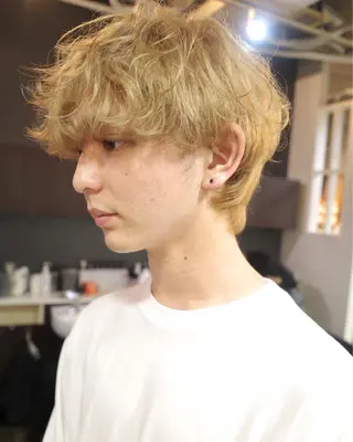 ショート カラー パーマ メンズ キタダ ヒロキのヘアスタイル