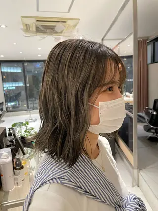 ミディアム カラー ヘアアレンジ 艶髪/レイヤーカット 🐣misakiのヘアスタイル